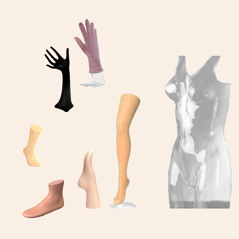 Strømpedisplay, ben og fødder