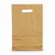 Goldfarbene Plastiktüte 22x30 cm