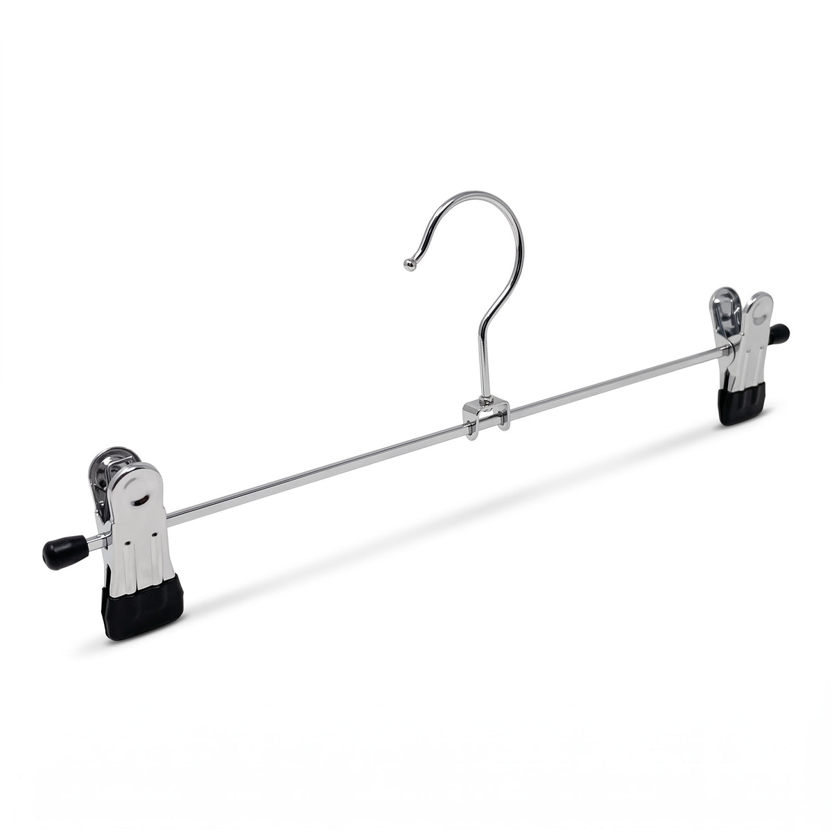 Klemmbügel, Metallbügel (B 30 cm.) - 100 Stk. Schwarz. Hosenbügel