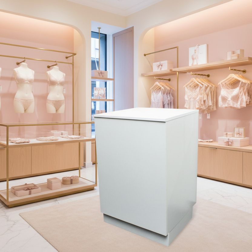 Basis Disk mit 2 Regalen. 60 x 60 x H96 cm. Farbe wählen