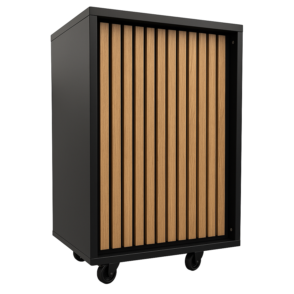 Frame-disk. Schmales Modul, schwarz. B55 - Akustikplatte Front
