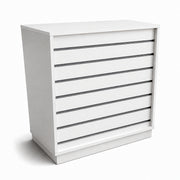 Frame-disk. Breites Modul, weiß. B110 - Lamellenwand Front