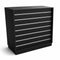 Frame-disk. Breites Modul, schwarz. B110 - Lamellenwand Front