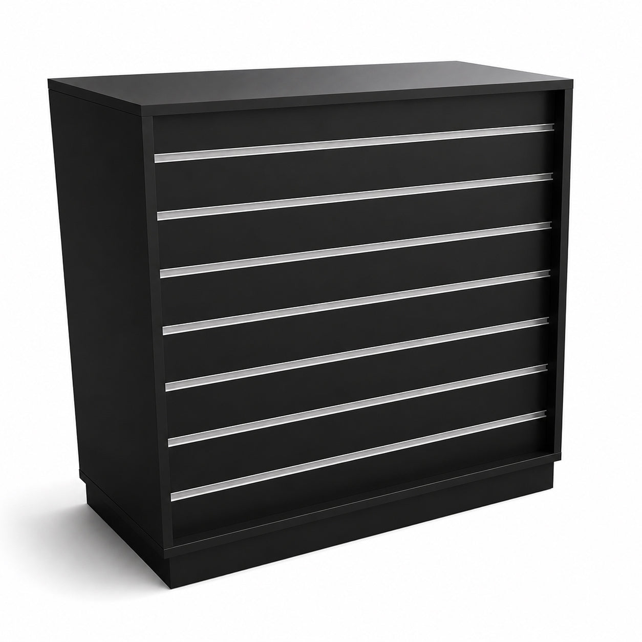 Frame-disk. Breites Modul, schwarz. B110 - Lamellenwand Front