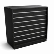 Frame-disk. Breites Modul, schwarz. B110 - Lamellenwand Front