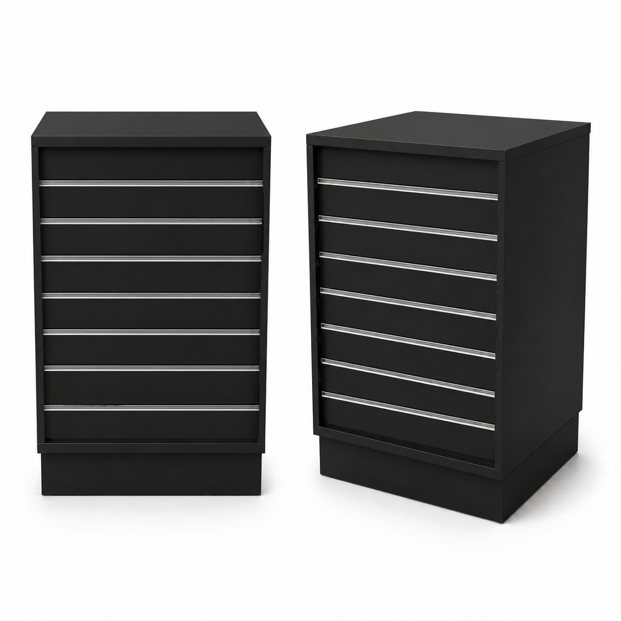 Frame-disk. Schmales Modul, schwarz. B55 - Lamellenwand Front