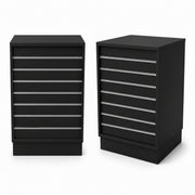 Frame-disk. Schmales Modul, schwarz. B55 - Lamellenwand Front