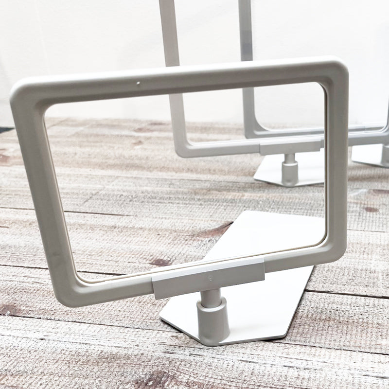 Schildhalter, A6, mit Einlegeplatte, Kunststoff, hellgrau