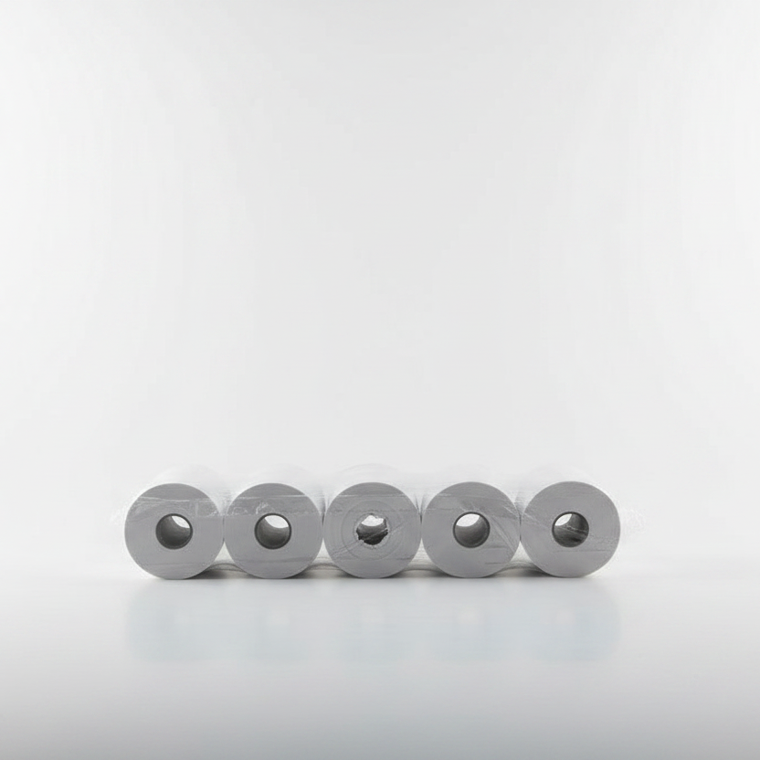 Bonrolle, Thermo, B 57 mm Ø46, Kerndurchmesser 12 mm, Länge 25 m, verpackt zu 5 Rollen. Preis pro Stück angegeben.
