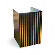 Scheibe geschlossen, Ecke, Schwarz, 60 x 60 x H90 cm, DEMO