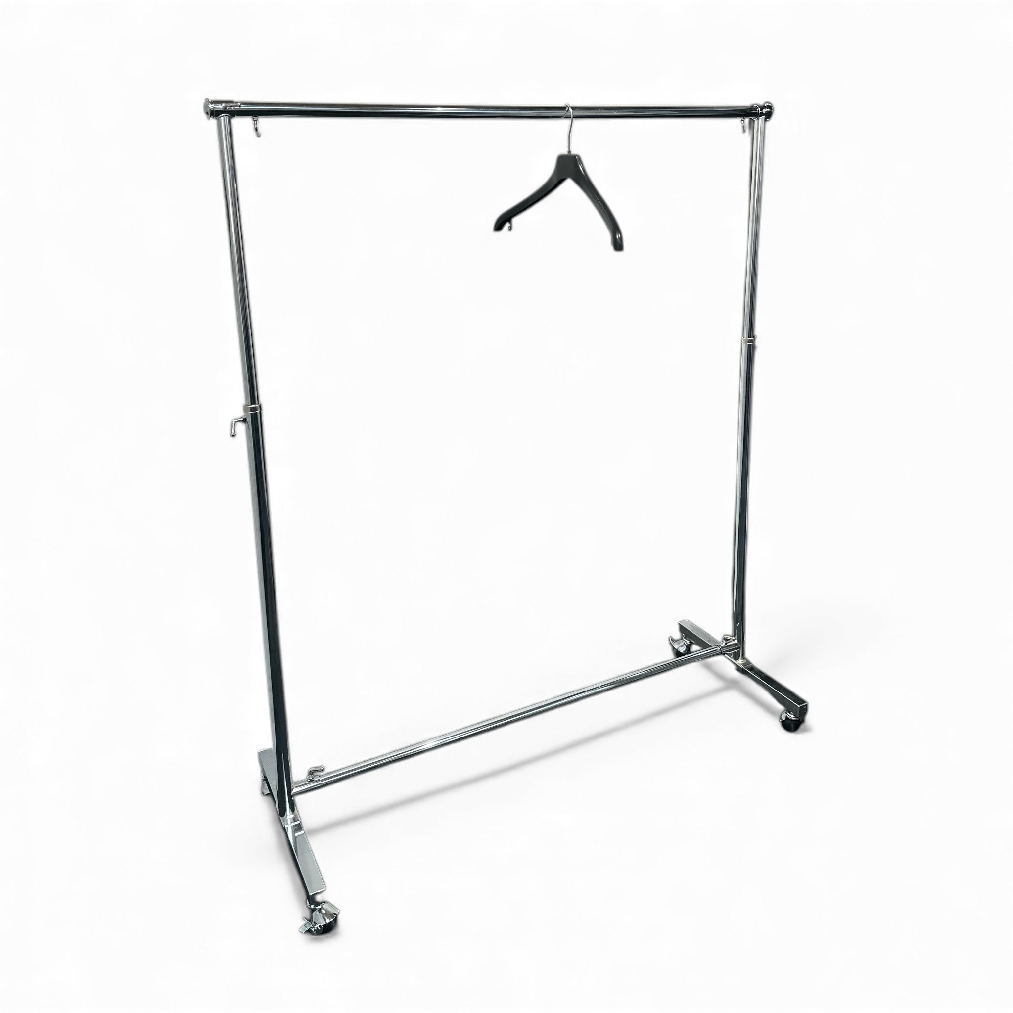 Spacey Kleider- / Garderobenständer auf Rollen, chrom.