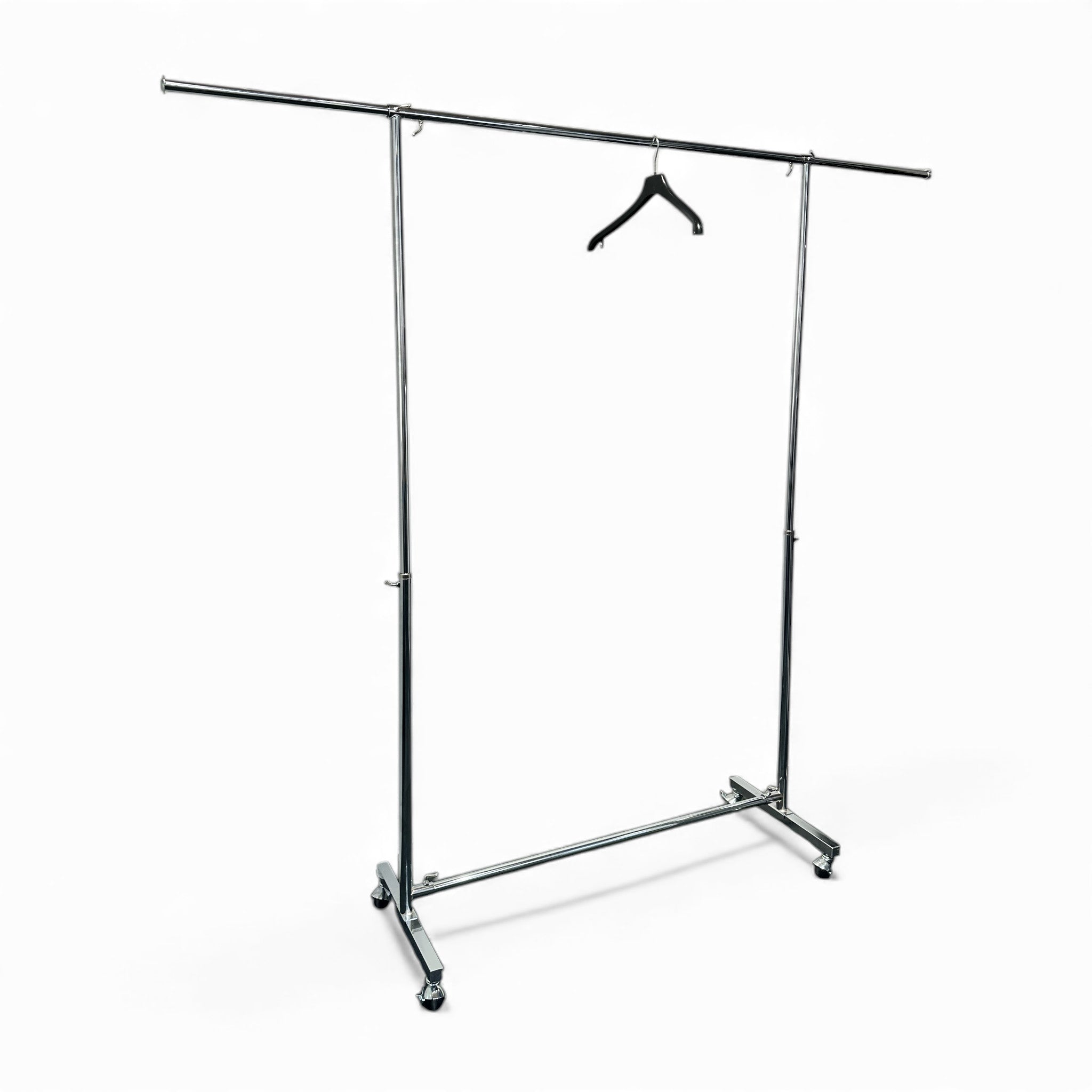 Spacey Kleider- / Garderobenständer auf Rollen, chrom.