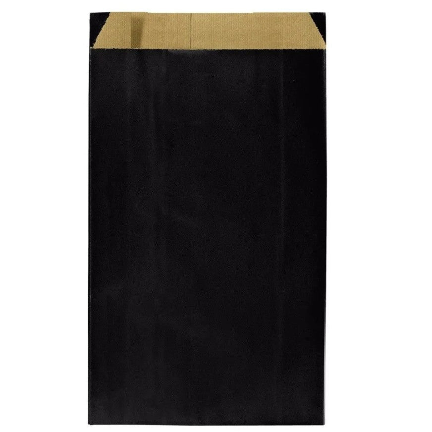 Geschenktüten aus Kraftpapier, schwarz, Packung mit 250 Stk., 12 x 4 x H20 cm
