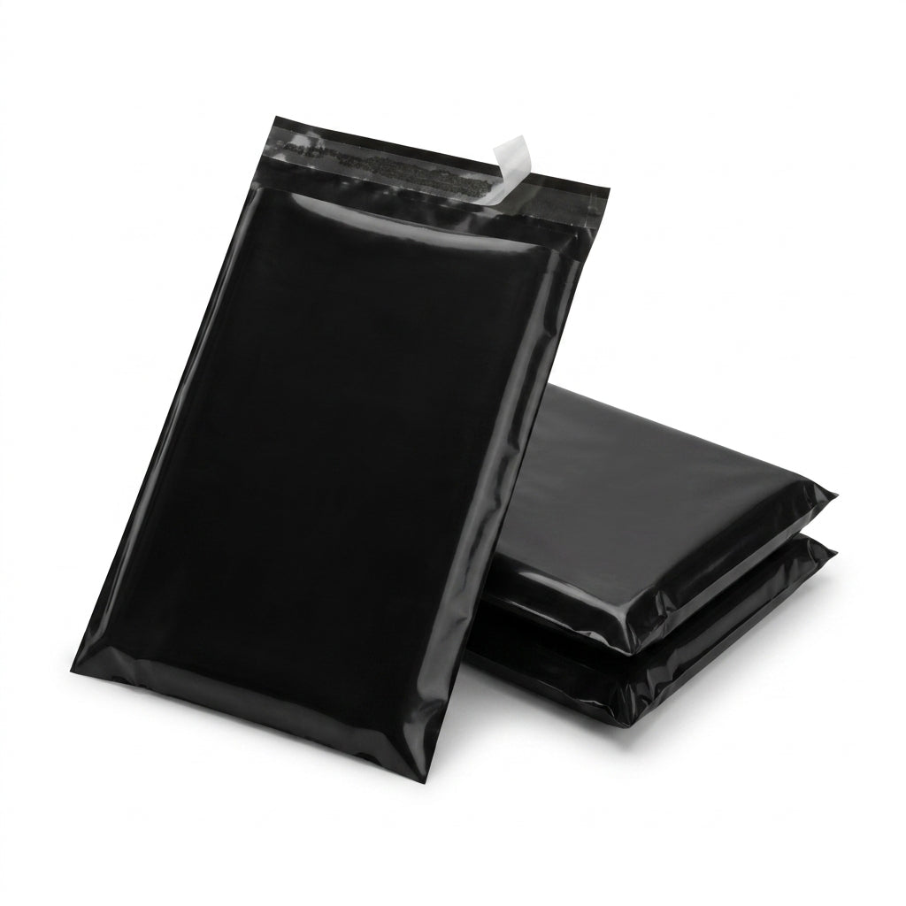 Sort gavepose med tapelukning, 20 x H31 cm