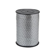 Geschenkband. Silber mit silbernen Punkten. 10 x 225 m.