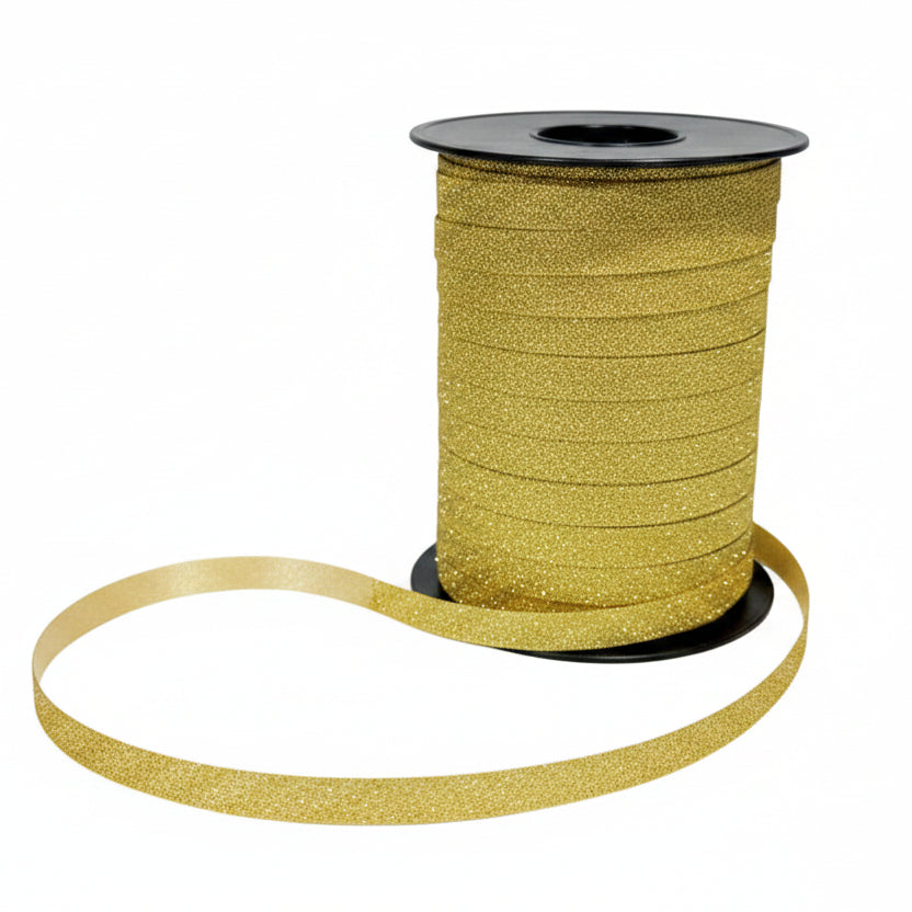Geschenkband - Goldglitzer. 10 x 225 mtr.