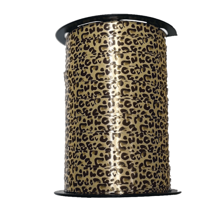Geschenkband. Leopardenmuster. 10 x 225 mtr.