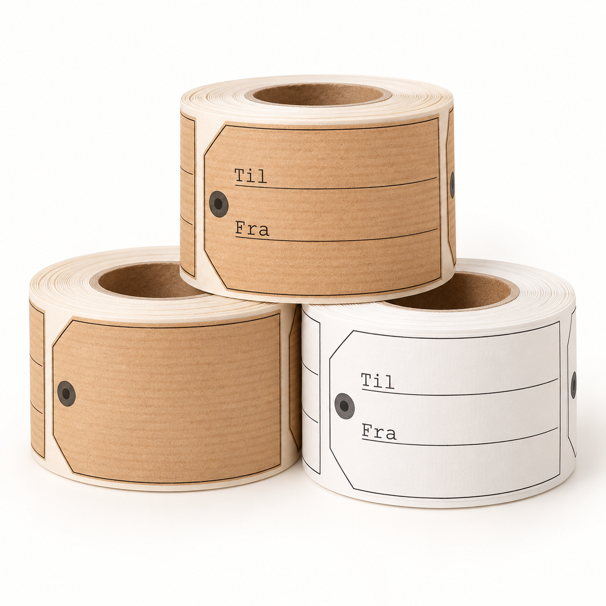 Geschenkanhänger - Manilla - 500 St. Braun. Von- und Für