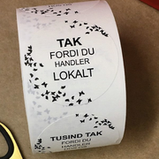 Runde Etiketten, lokal Händler TAK. 500 Stk.