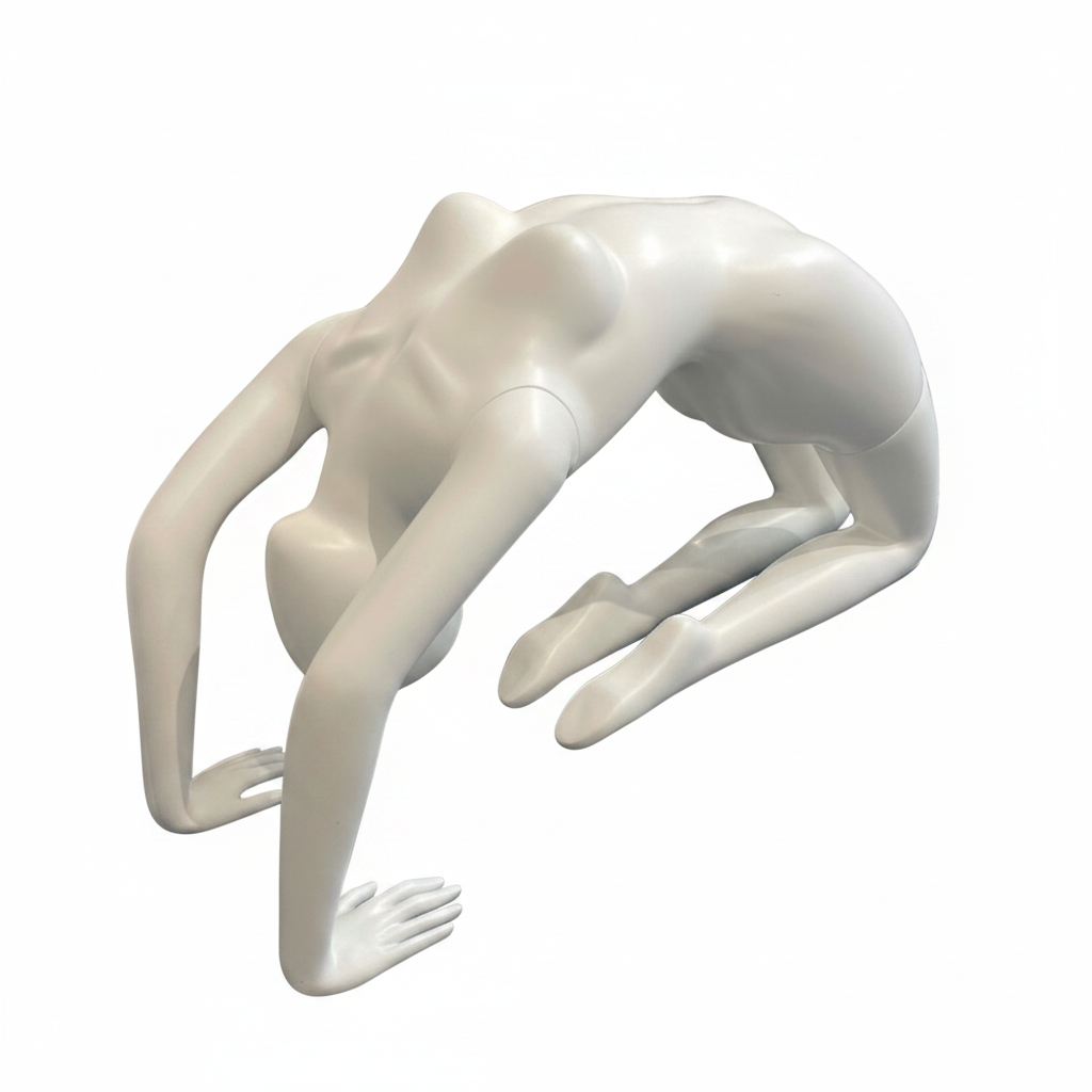 Yoga-Frauenpuppe, Fitness/Yoga – weiß. Brücke