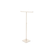 T-Display - höhenverstellbar. Weiß. H43-81 cm. Quadratischer Fuß - Schmuckdisplay
