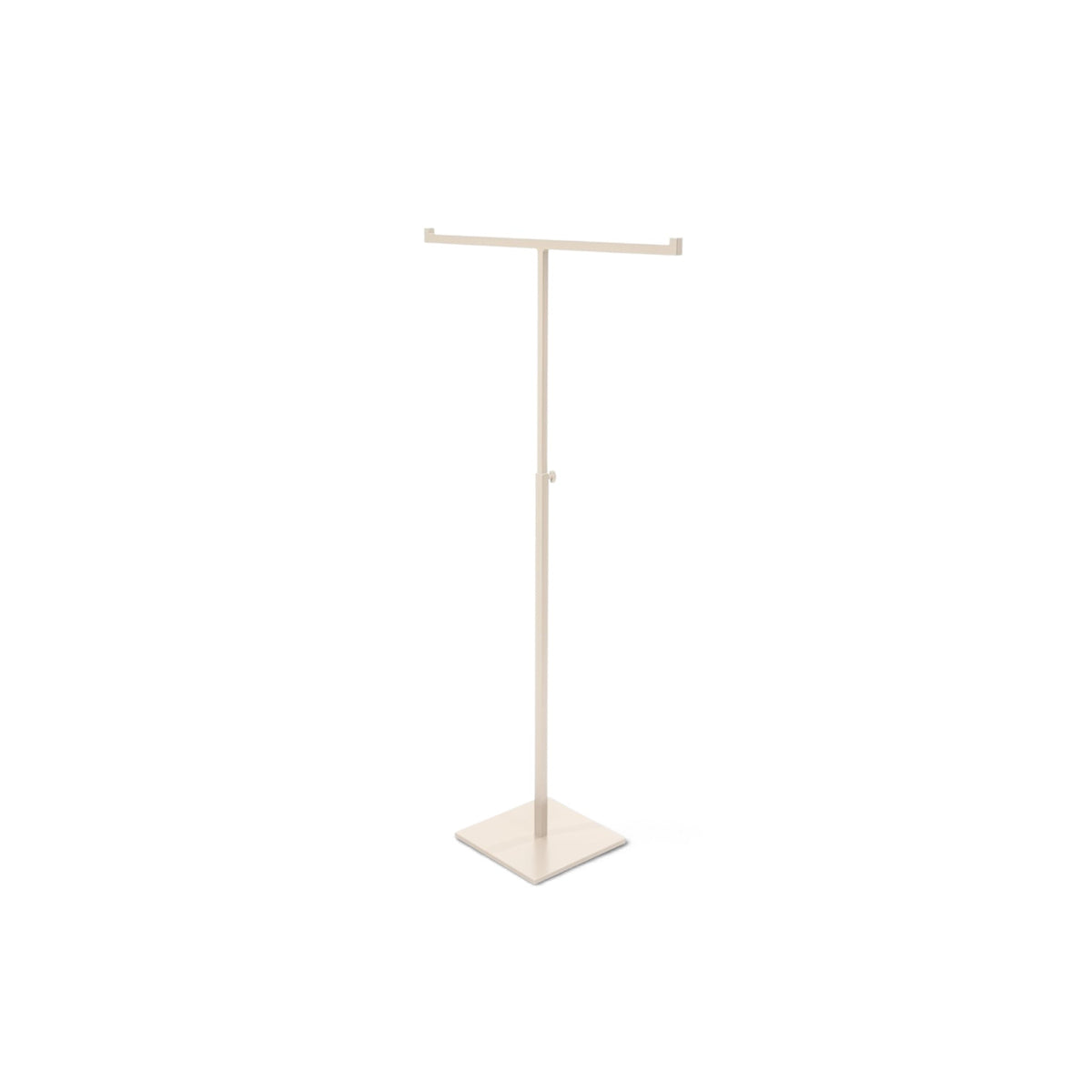 T-Display - höhenverstellbar. Weiß. H43-81 cm. Quadratischer Fuß - Schmuckdisplay