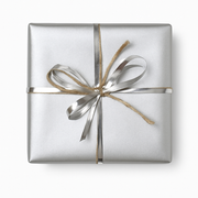 Geschenkpapier B 50 cm. Silber, Kraftpapier. 100 mtr.