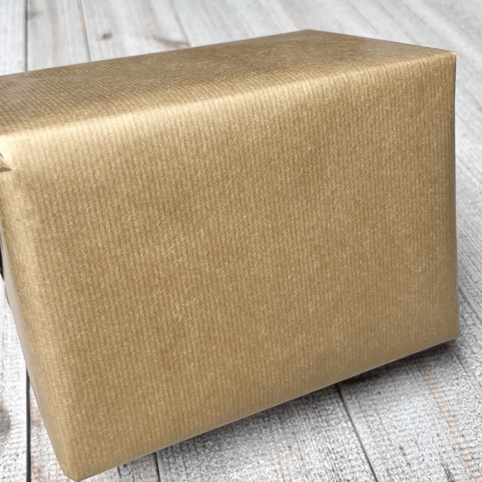 Geschenkpapier B 38 cm. Gold, matt, Kraftpapier. 200 mtr.