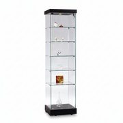 Vitrine - Toscana 1 - hohes Modell. 50 x 46 x H 184 cm. - Schwarz