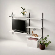 TV-Wand mit Framework-Schienen, Set wie abgebildet