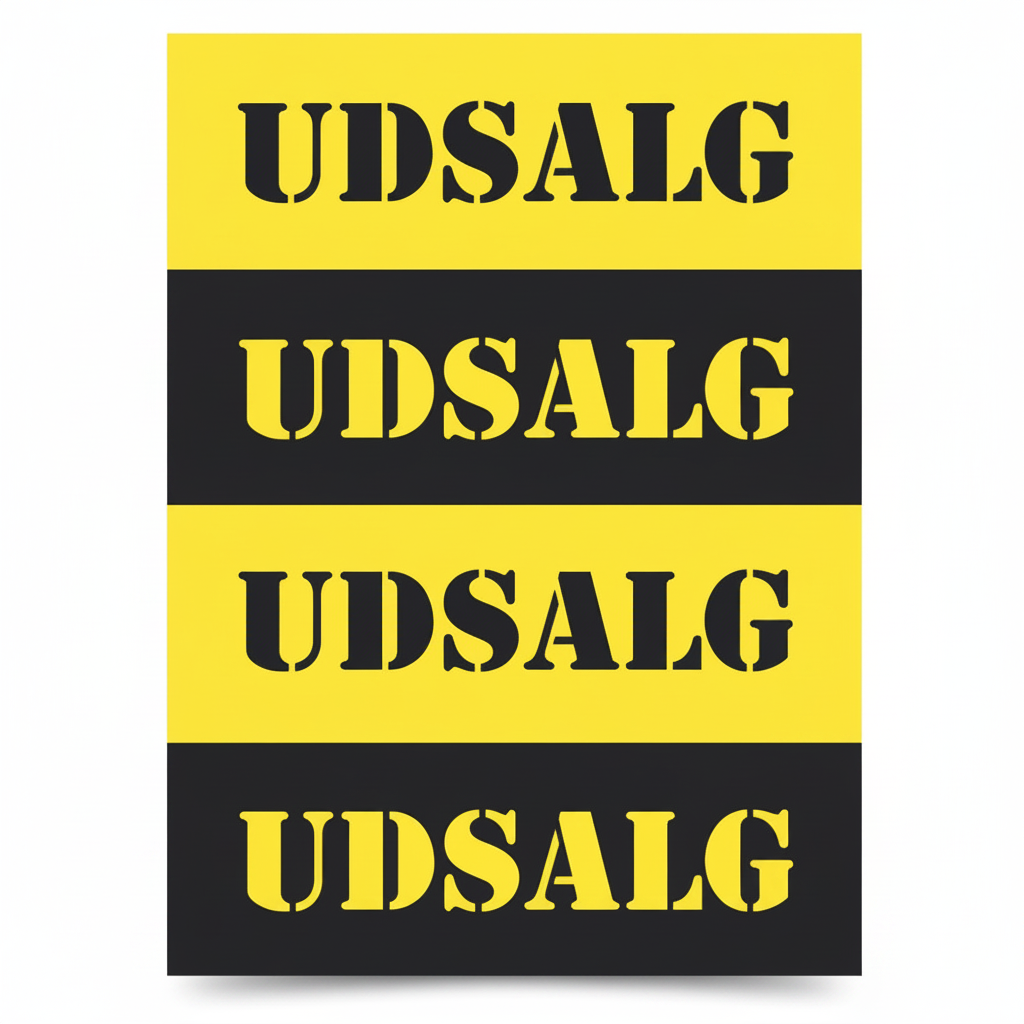 Plakat. Sale, schwarz und gelb, 50 x 70 cm