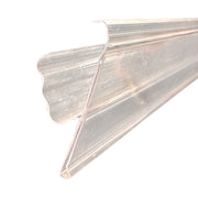 Etikettenleiste mit Regalclip aus klarem Kunststoff – 98,8 cm x H3,9 cm
