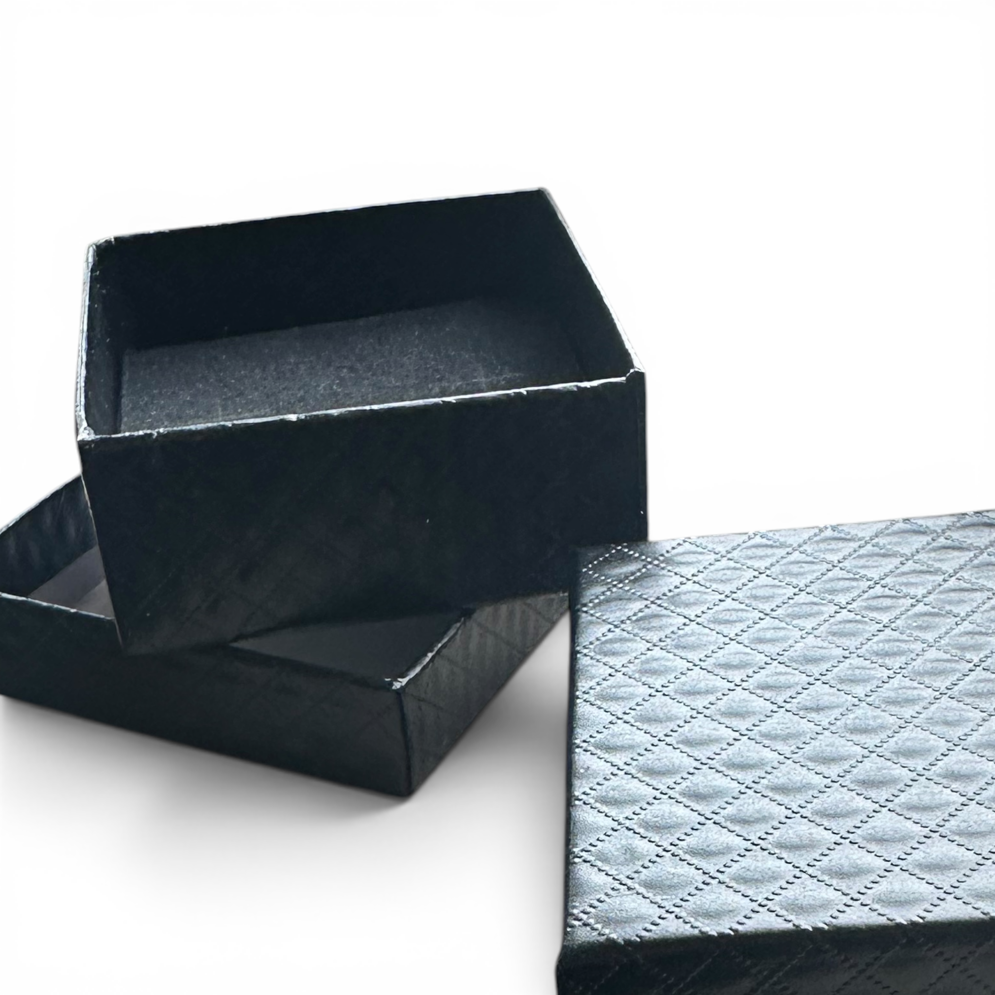 Schmuckschatulle. Schwarz. 7,5 x 7,5 x H3,5 - 20 Stk. Preis pro Stück angezeigt.