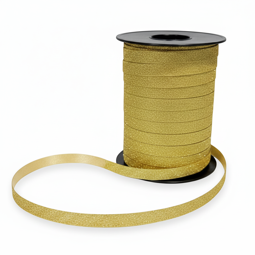 Geschenkband - Goldglitzer. 10 x 225 mtr.