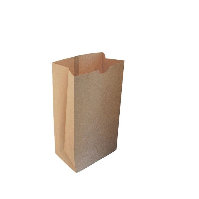 Papiertüte. H 24,5 cm. 250 Stk. Mit Faltenboden, natur