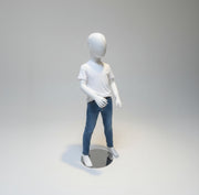 Kindermannequin, H108 cm 4–5 Jahre mit Kopf. Weiß