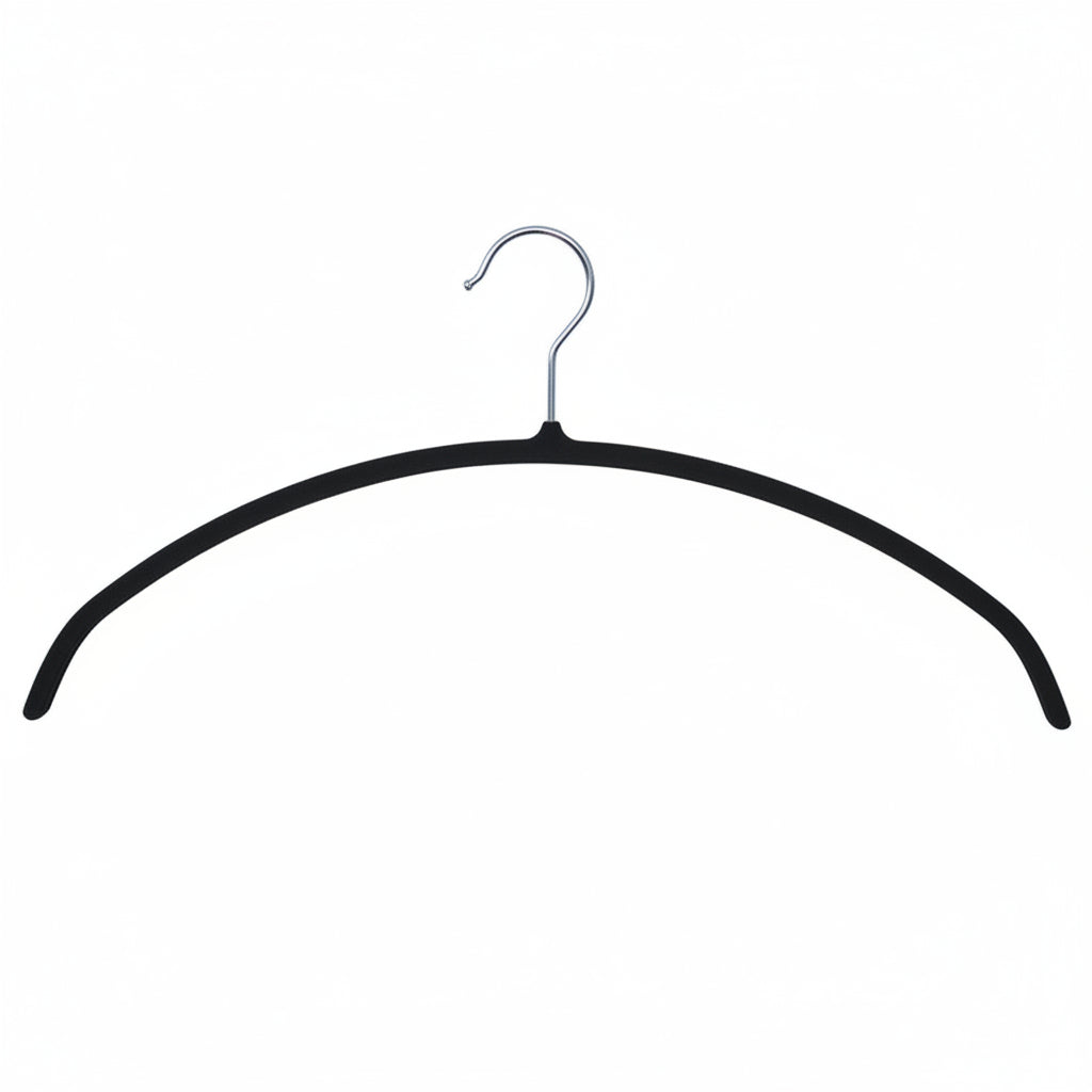 Strickbügel, Damen & Junior, gebogen, rutschfest, mit Gummi, schwarz, 41 cm