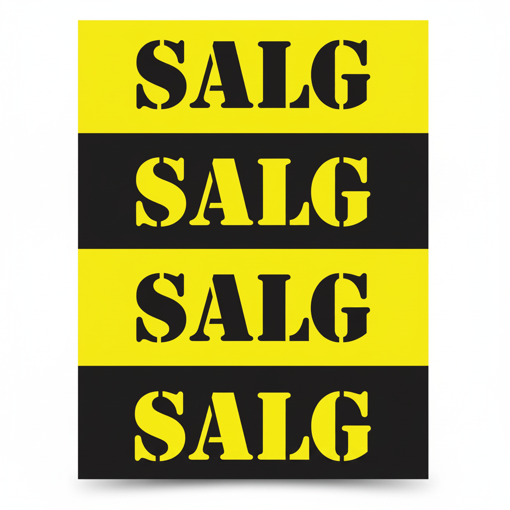 Plakat. Sale, schwarz und gelb, 50 x 70 cm