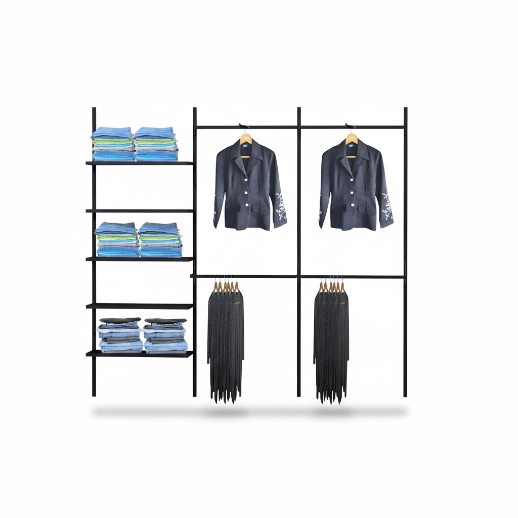 Wandschiene - Superskinne H214 cm - Schwarz