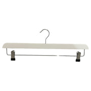 Hosenbügel, Holz, mit starken Klemmen, weiß, 45 cm