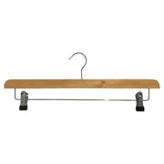 Hosenbügel, Holz, mit kräftigen Klammern, natur, 45 cm