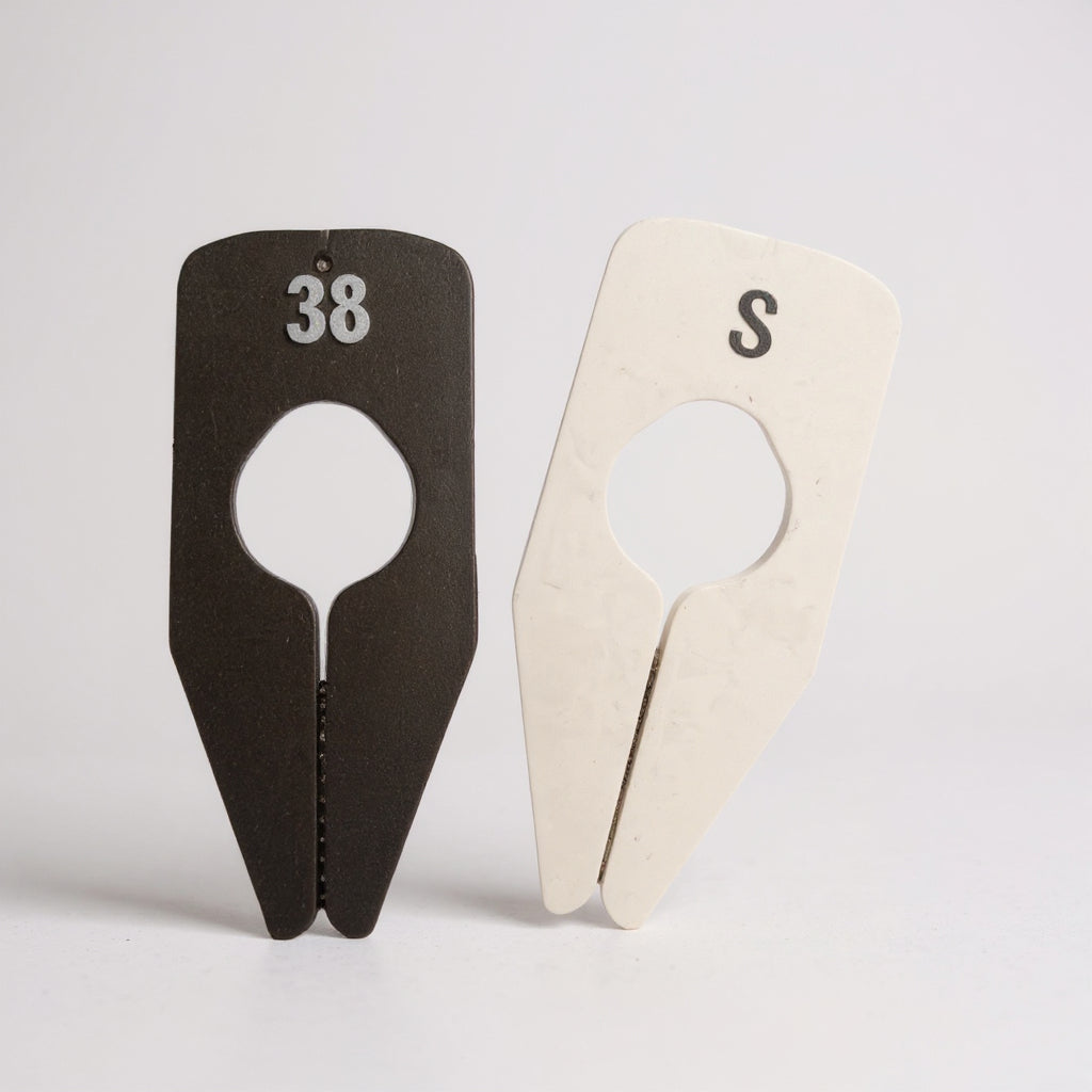 Konfektionsnummer, längeres Modell, schwarz - 10 Stk. Größen von 1 bis XXXL