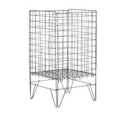 Verkaufskorb mit verstellbarem Boden – schwarz, 43 x 43 x H77 cm