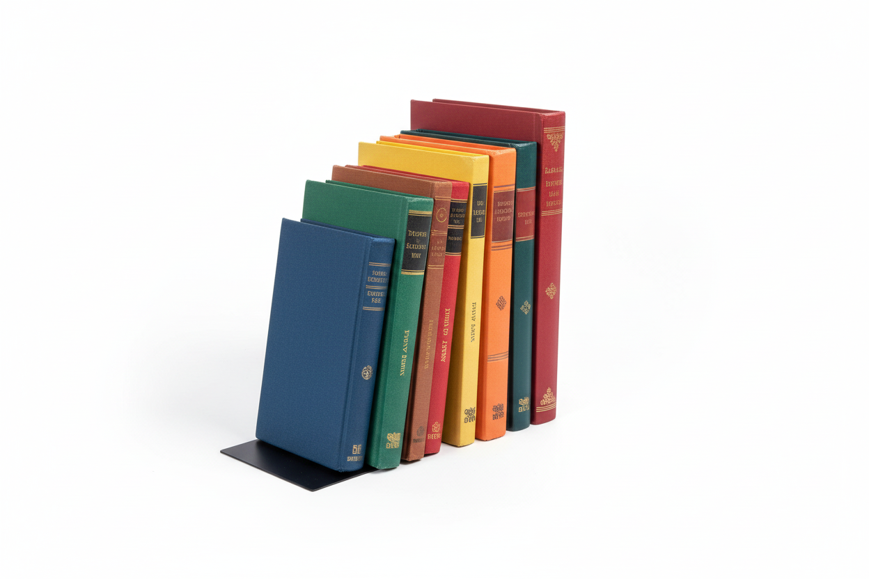 Buchstütze, schwarz. 20 x 20 x 15 breit. 1 mm, Metall.