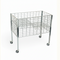 Boxer II Verkaufskorb mit Rädern und verstellbarem Boden – galvanisiert, 50 x 95,6 x H90 cm