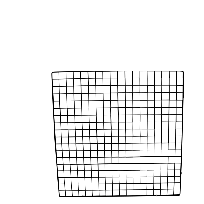 Sort gitter 90 x 90 cm til butiksdisplay