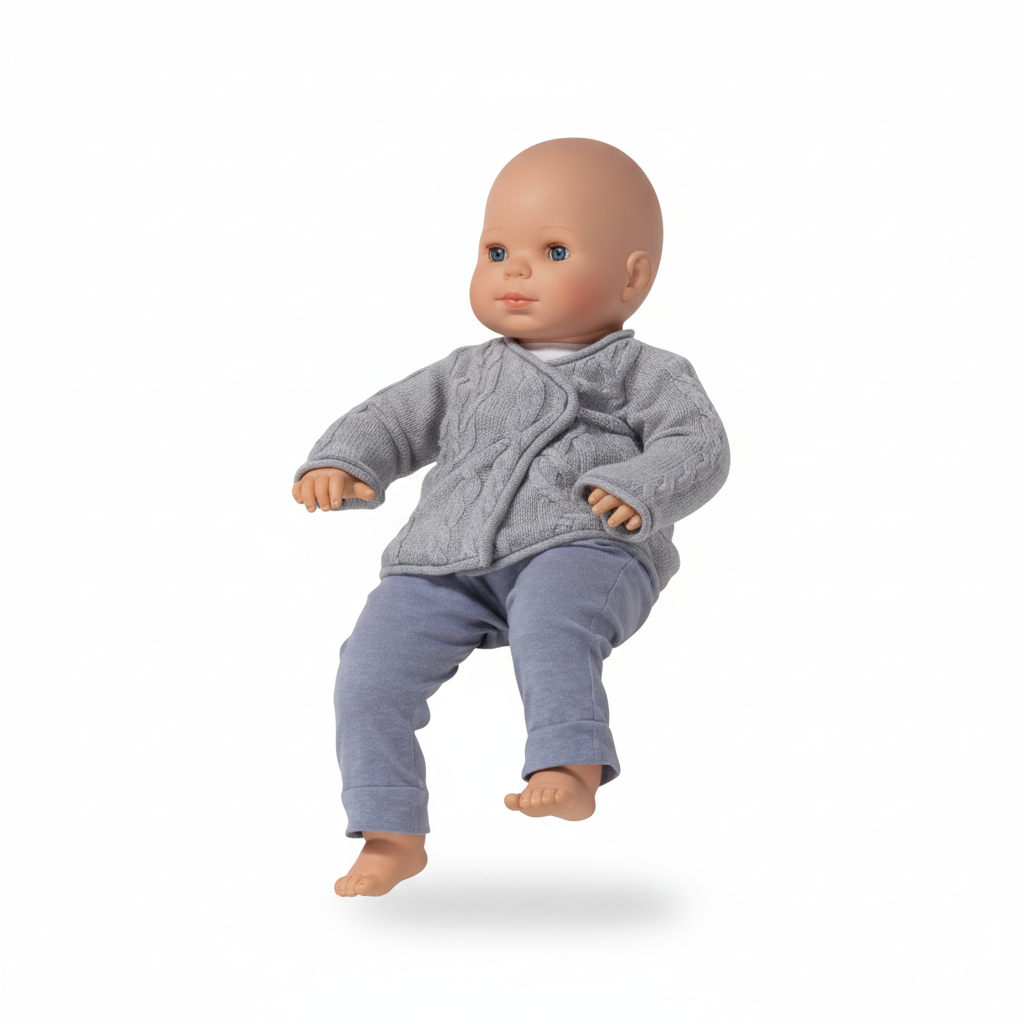 Baby mannequin 60 cm i lys hudfarve