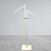 Joystativ, 2 schräge Arme in Weiß, weißes Stativ, 80 x 39 cm, H125-195 cm