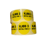 Etikett Kaufen Sie 3, zahlen Sie 2, gelb, Rolle mit 1000 Stk.