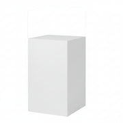 Podie. Weißes Melamin. 40 x 40 x H75 cm.